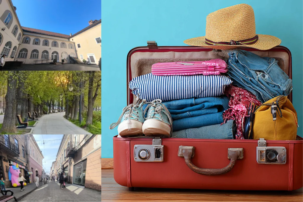Колаж туристичних місць в Ужгороді